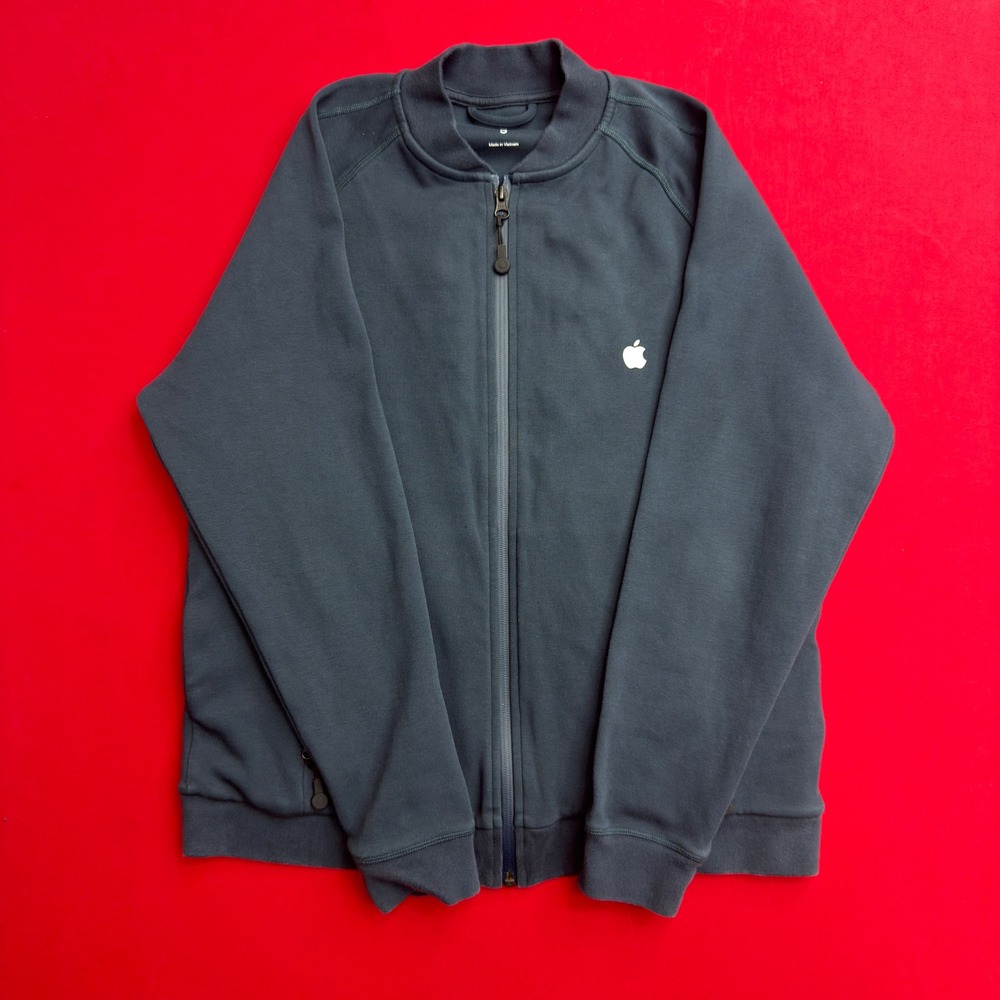 Apple Employee Exclusive‎ Full Zip Track Jacket Navy Blue Tech Promo Mens Small